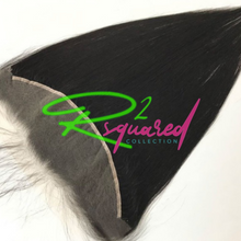 Load image into Gallery viewer, Rsquared² Collection is the perfect place to but HD Lace Frontals that protect your natural hair from heat damage, over-processing, and stress. Our HD Lace Frontals give a realistic hairline that nurtures natural hair to grow, while you try different colors and styles easily. Our HD lace frontals go hand-in-hand with our luxury virgin hair bundles. HD lace frontals come in a transparent hue that typically appears invisible on all skin tones. Pictured in our Straight hair texture.
