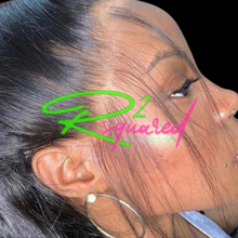 Load image into Gallery viewer, Our Champagne Babe is laced with our 13x4 HD Lace Frontal, installed using an adhesive. HD Lace Frontals safely melt into the skin to give a natural hairline.
