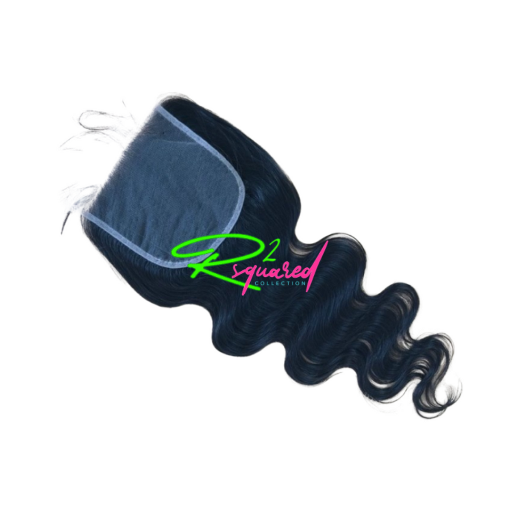HD 5x5 Lace Closure that gives our Babes five inches of parting space going back and five inches of parting space going across. We have the best HD transparent lace available in Body Wave, Loose Wave, Deep Wave Curly, and Silky Straight hair textures. Get a natural hairline that matches all skin tones. Pictured in our Body Wave texture.