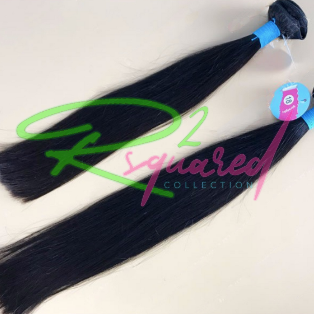 Our Straight Hair Extensions are top tier and compare to none other! This texture is  bone straight, sleek, silky, soft, and velvety to the touch. This hair may be worn in it's natural state or styled with curls, crimps, or waves for any desired look!